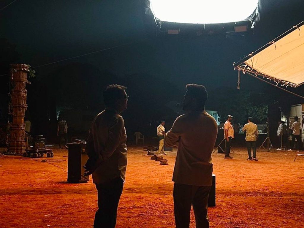 NTR on Devara sets