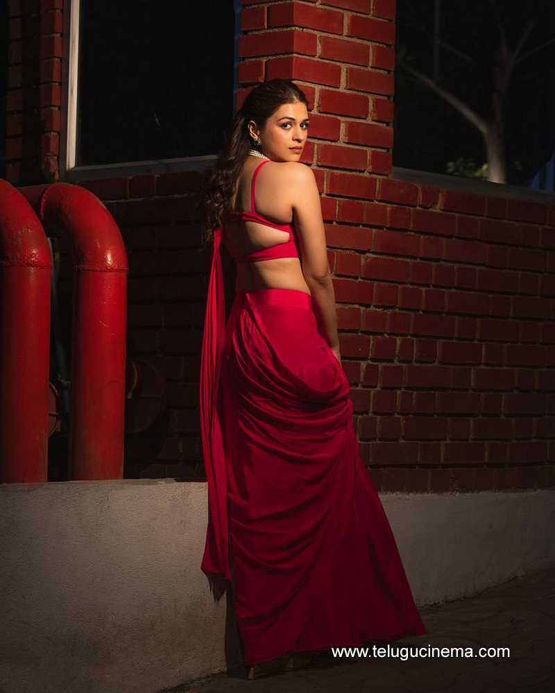 Shraddha Das in pink saree