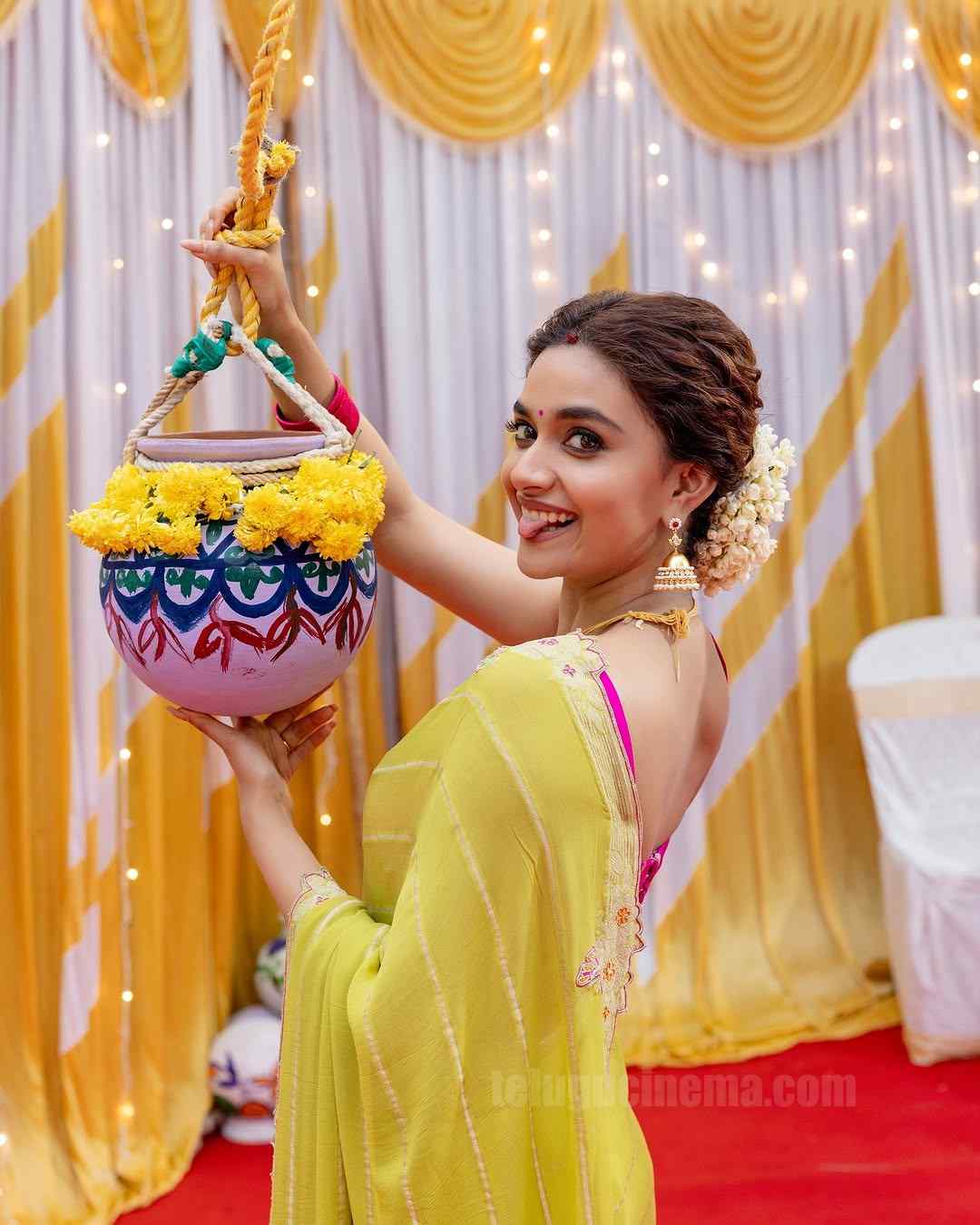 Keerthy Suresh celebrates pongal