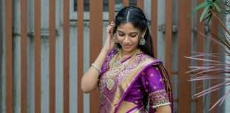 'Court' fame Sridevi in a silk saree