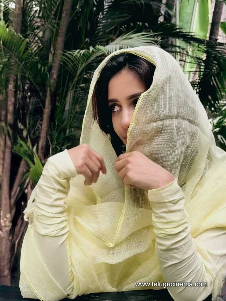 Nabha Natesh in a yellow chudidhar