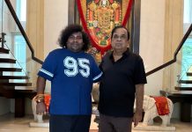 Yogi Babu with Brahmanandam